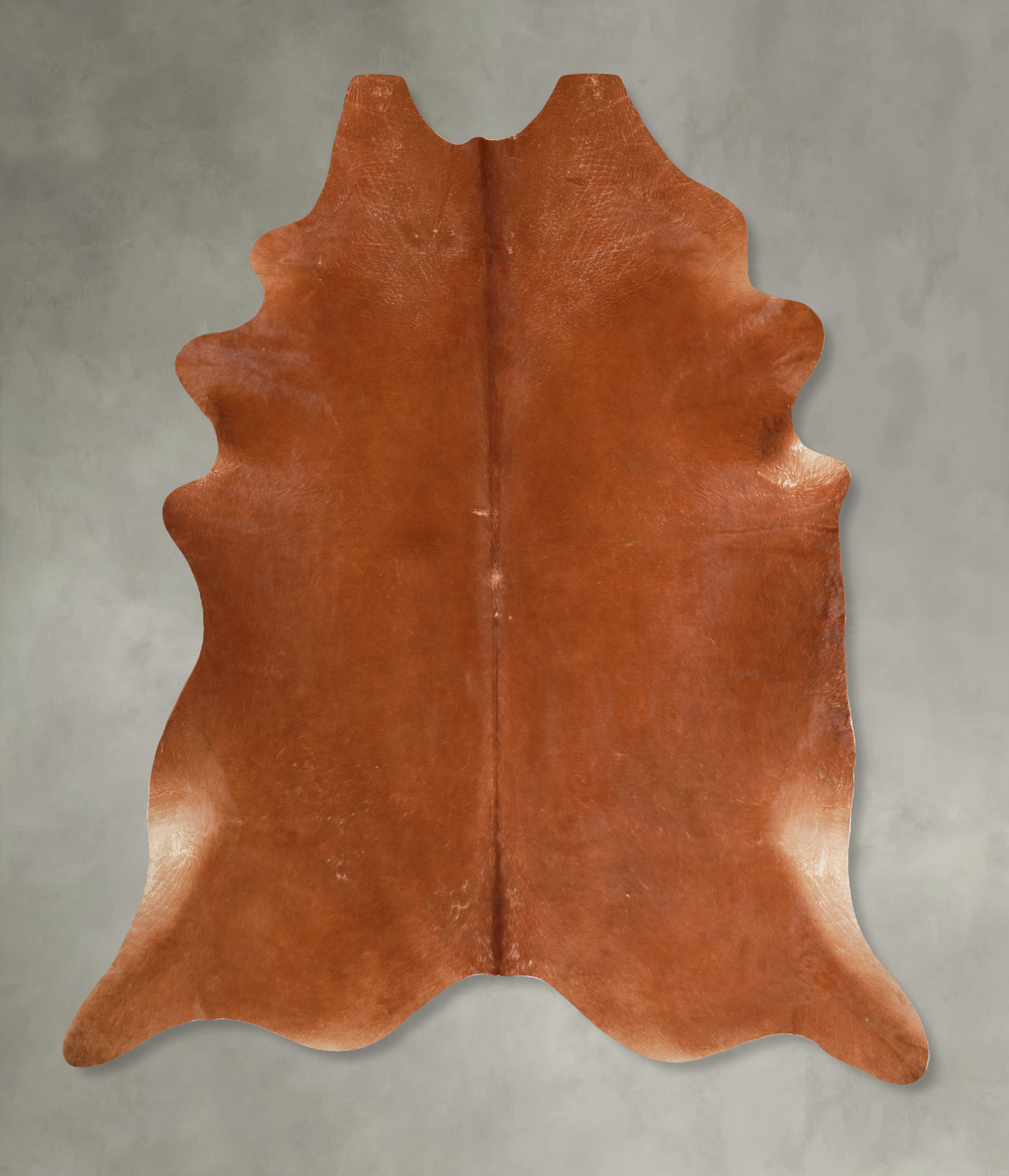 Solid Brown XX-Large Brazilian Cowhide Rug 8'1"H x 7'8"W #A13221 by Hu