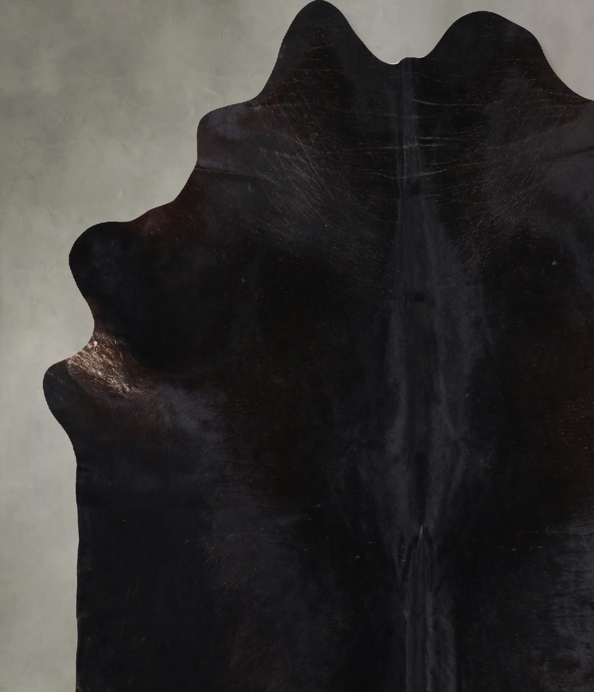 Solid Black XX-Large Brazilian Cowhide Rug 7'7"H x 7'10"W #A13222 by Hudson Hides