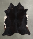 Solid Black XX-Large Brazilian Cowhide Rug 7'8"H x 7'0"W #A13231 by Hudson Hides
