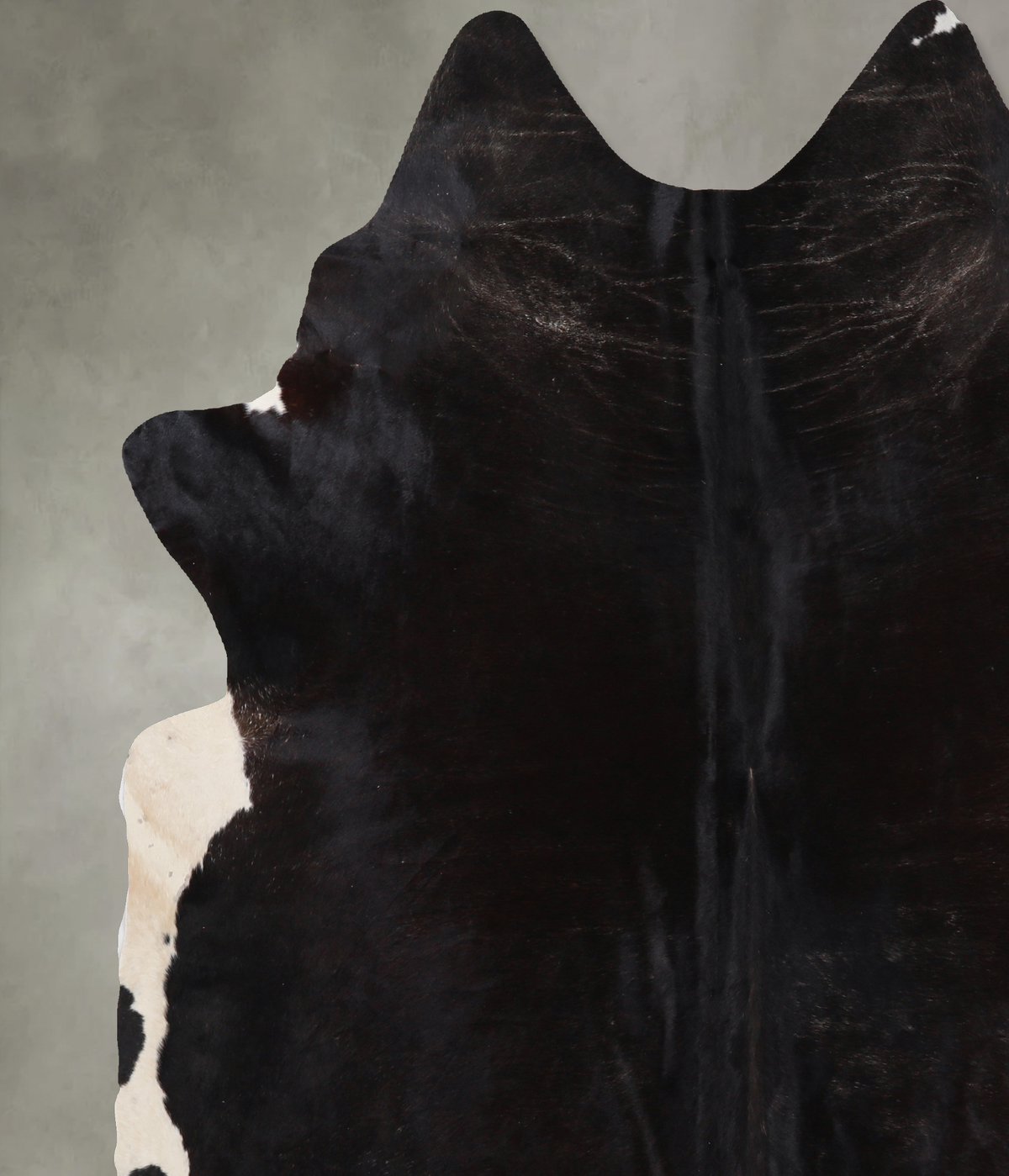 Solid Black XX-Large Brazilian Cowhide Rug 7'8"H x 7'0"W #A13231 by Hudson Hides