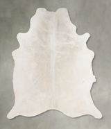 Ivory with Beige XX-Large Brazilian Cowhide Rug 7'11"H x 7'4"W #A13232 by Hudson Hides