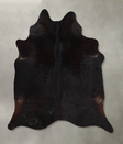 Solid Black XX-Large Brazilian Cowhide Rug 7'4"H x 7'3"W #A13236 by Hudson Hides