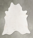 Solid White XX-Large Brazilian Cowhide Rug 7'2"H x 7'1"W #A13241 by Hudson Hides