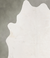 Solid White XX-Large Brazilian Cowhide Rug 7'2"H x 7'1"W #A13241 by Hudson Hides