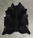 Solid Black XX-Large Brazilian Cowhide Rug 7'10"H x 7'4"W #A13247 by Hudson Hides