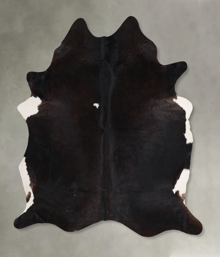 Black and White XX-Large Brazilian Cowhide Rug 7'4"H x 6'10"W #A13250 by Hudson Hides