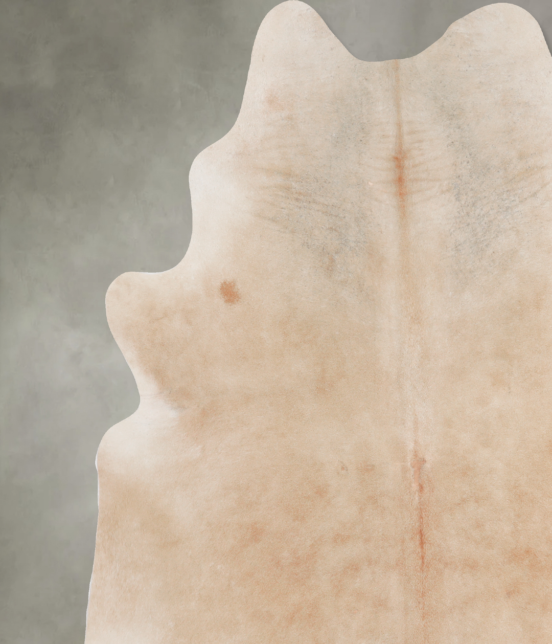 Beige X-Large Brazilian Cowhide Rug 7'2"H x 7'0"W #A13251 by Hudson Hi