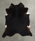 Solid Black XX-Large Brazilian Cowhide Rug 6'8"H x 7'10"W #A13256 by Hudson Hides