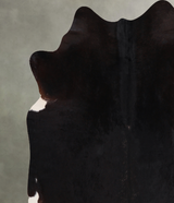 Solid Black XX-Large Brazilian Cowhide Rug 6'8"H x 7'10"W #A13256 by Hudson Hides
