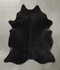 Solid Black XX-Large Brazilian Cowhide Rug 7'4