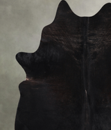 Solid Black XX-Large Brazilian Cowhide Rug 7'4"H x 6'10"W #A13260 by Hudson Hides