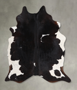 Chocolate and White X-Large Brazilian Cowhide Rug 7'0"H x 6'7"W #A13261 by Hudson Hides