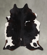 Chocolate and White X-Large Brazilian Cowhide Rug 7'0"H x 6'7"W #A13261 by Hudson Hides