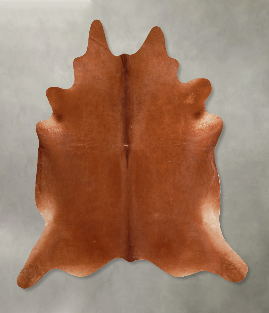 Solid Brown XX-Large Brazilian Cowhide Rug 8'0"H x 8'1"W #A13265 by Hudson Hides