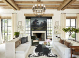 Black and White X-Large Brazilian Cowhide Rug 7'3"H x 6'7"W #A13 by Hudson Hides