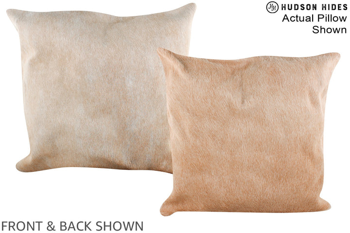 Beige 20"x20" Brazilian Cowhide Pillow #A14567 by Hudson Hides