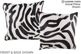 Zebra 20"x20" Brazilian Cowhide Pillow #A14601 by Hudson Hides