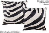 Zebra 20"x20" Brazilian Cowhide Pillow #A14602 by Hudson Hides