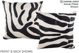 Zebra 20"x20" Brazilian Cowhide Pillow #A14603 by Hudson Hides