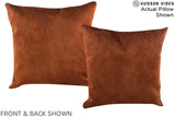 Solid Brown 20"x20" Brazilian Cowhide Pillow #A14609 by Hudson Hides