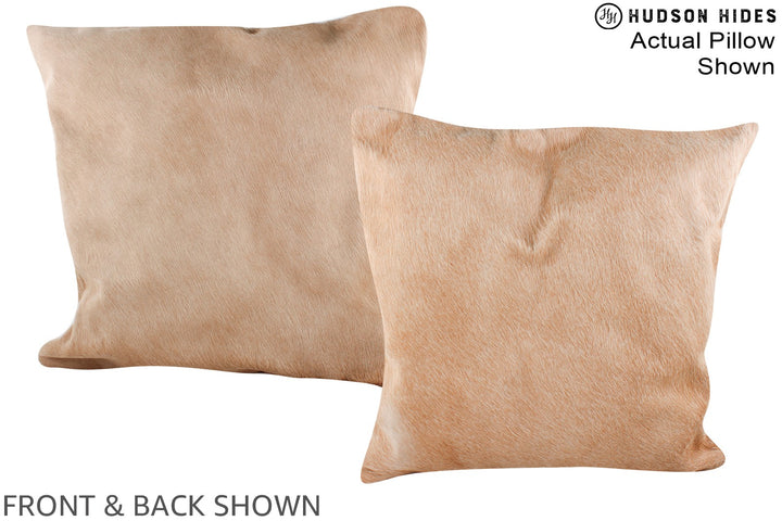 Beige 20"x20" Brazilian Cowhide Pillow #A14617 by Hudson Hides
