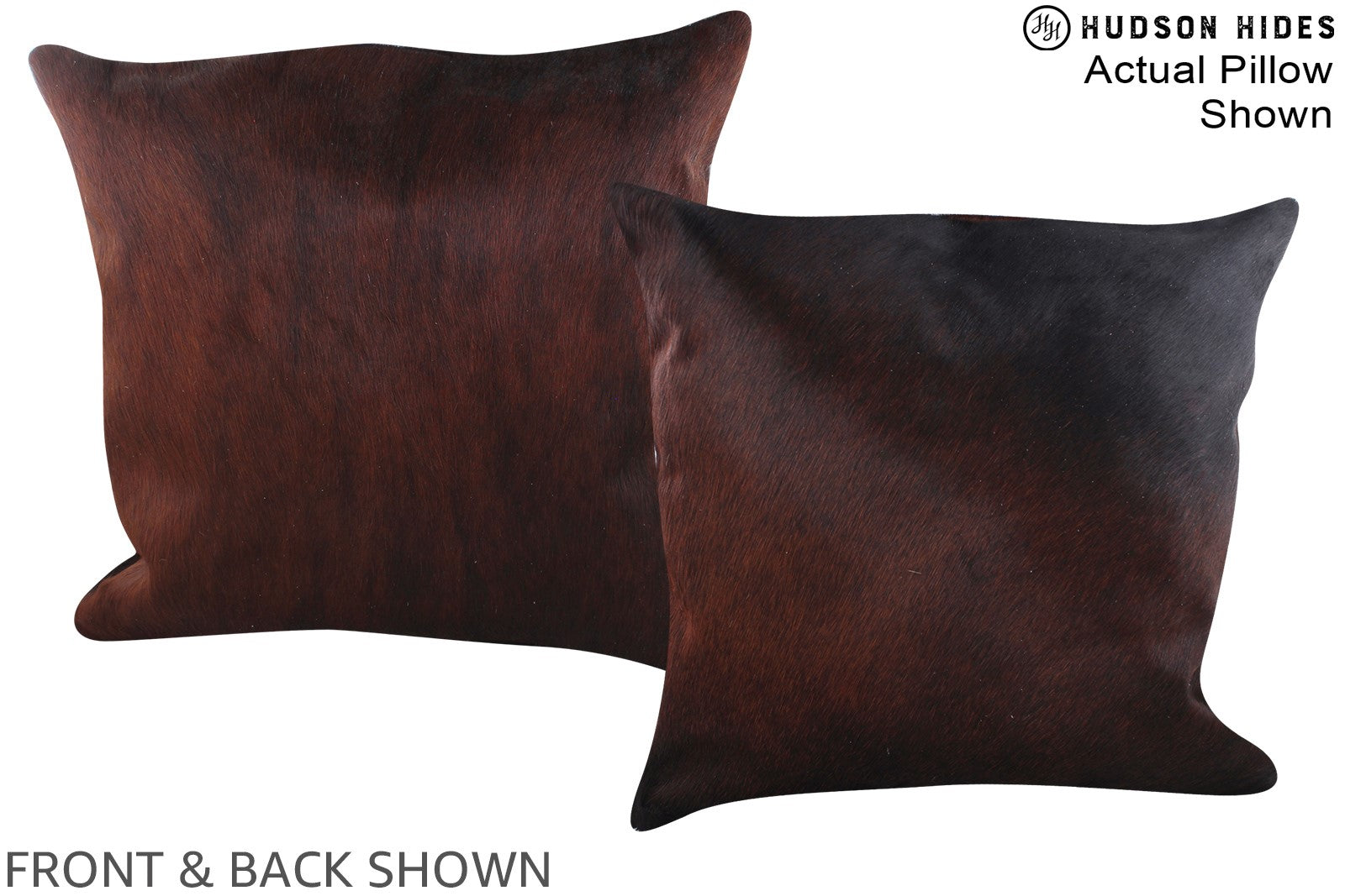 Brown with Red Cowhide Pillow #A14621