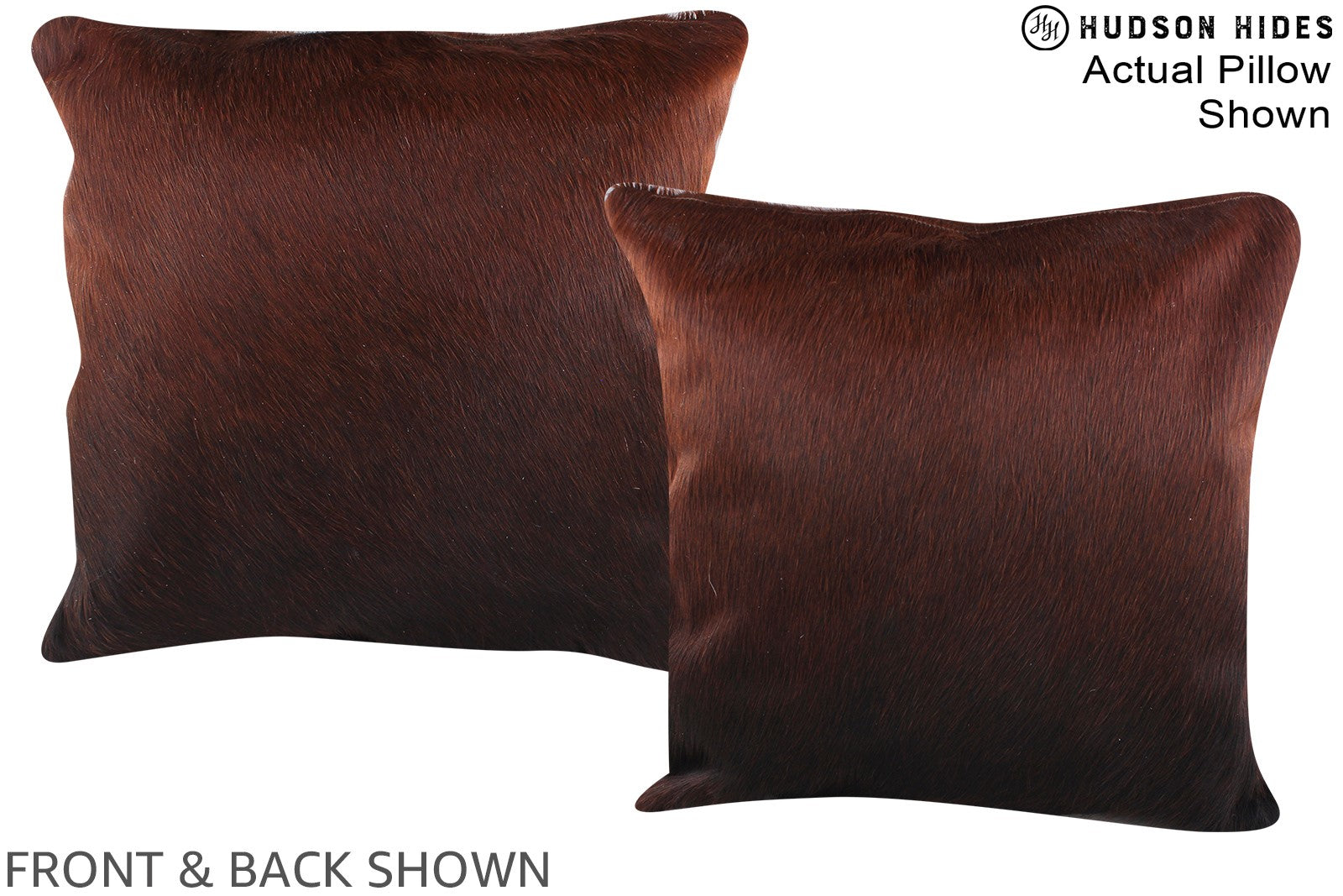 Brown with Red Cowhide Pillow #A14639