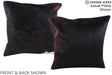 Solid Black 20"x20" Brazilian Cowhide Pillow #A14641 by Hudson Hides