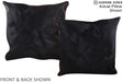 Solid Black 20"x20" Brazilian Cowhide Pillow #A14647 by Hudson Hides