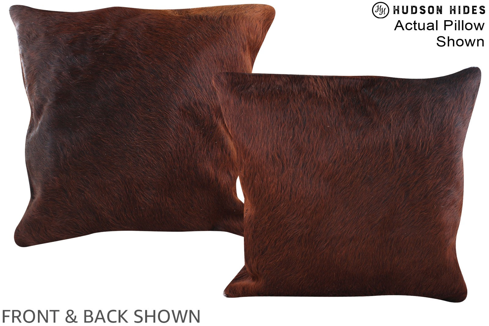 Brown with Red Cowhide Pillow #A14650