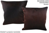 Chocolate 20"x20" Brazilian Cowhide Pillow #A14652 by Hudson Hides