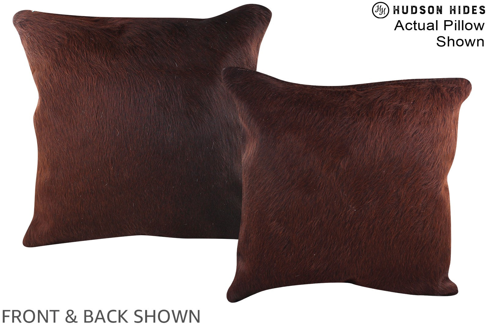 Brown with Red Cowhide Pillow #A14653