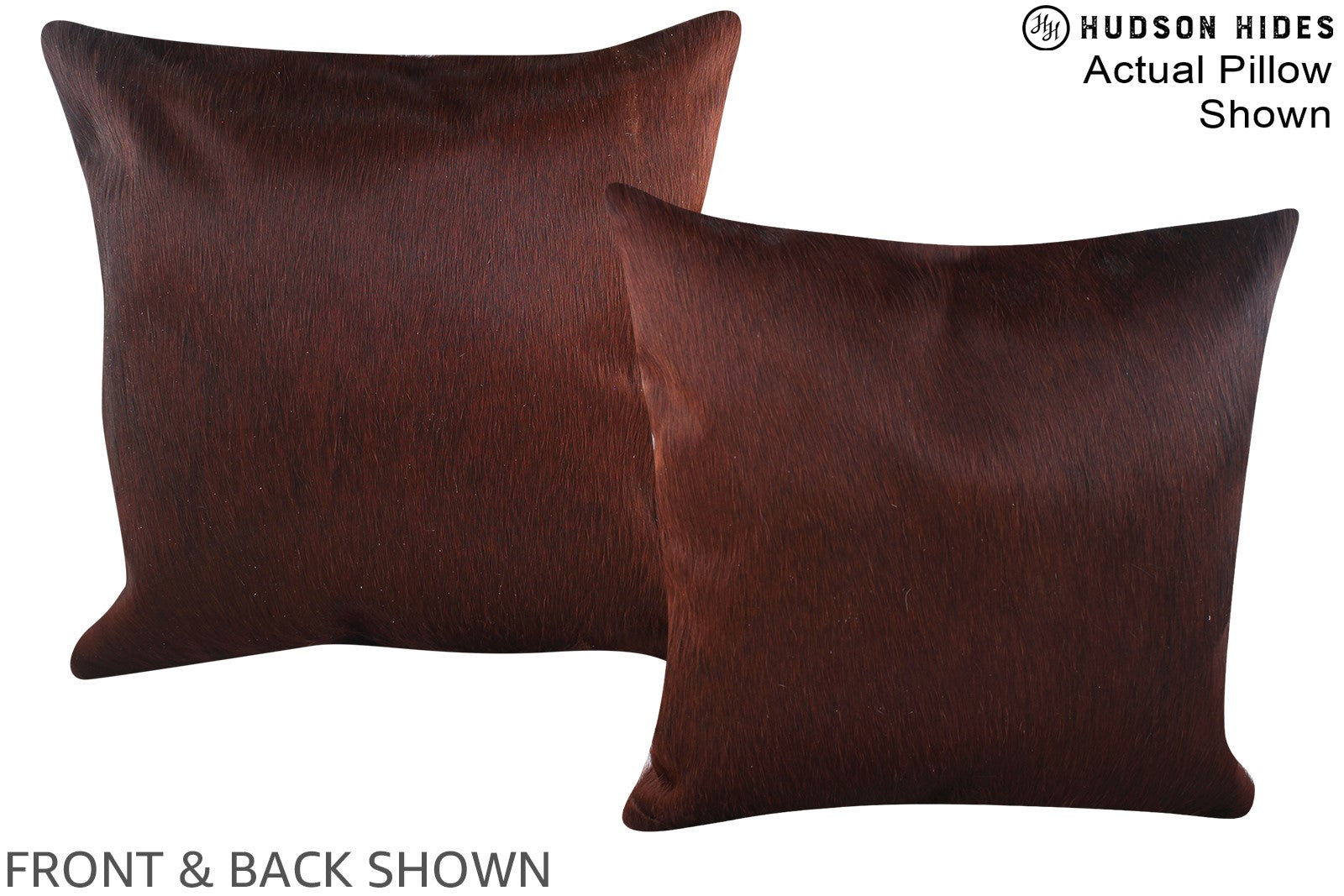 Brown with Red Cowhide Pillow #A14654