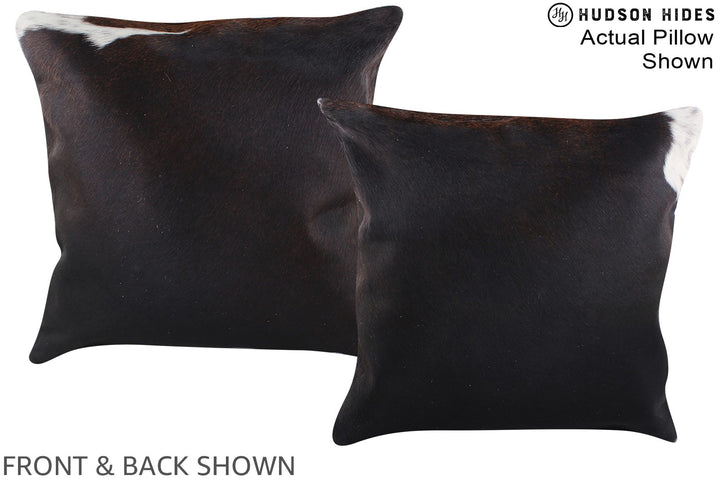 Solid Black 20"x20" Brazilian Cowhide Pillow #A14668 by Hudson Hides
