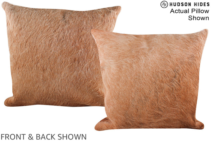 Beige 20"x20" Brazilian Cowhide Pillow #A14671 by Hudson Hides