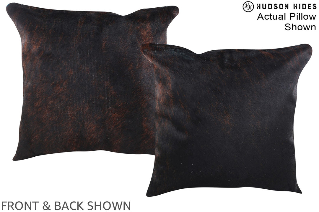 Dark Brindle 20"x20" Brazilian Cowhide Pillow #A14675 by Hudson Hides