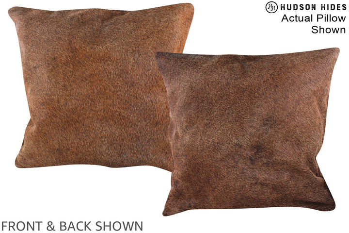 Grey with Beige 20"x20" Brazilian Cowhide Pillow #A14693 by Hudson Hides
