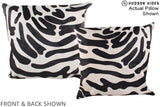Zebra 20"x20" Brazilian Cowhide Pillow #A14697 by Hudson Hides