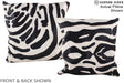 Zebra 20"x20" Brazilian Cowhide Pillow #A14700 by Hudson Hides