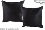 Solid Black 20"x20" Brazilian Cowhide Pillow #A14701 by Hudson Hides