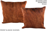 Solid Brown 20"x20" Brazilian Cowhide Pillow #A14706 by Hudson Hides