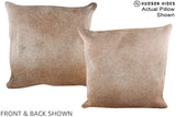 Grey with Beige 20"x20" Brazilian Cowhide Pillow #A14793 by Hudson Hides