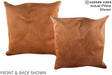 Solid Brown 20"x20" Brazilian Cowhide Pillow #A14851 by Hudson Hides