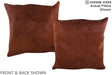 Solid Brown 20"x20" Brazilian Cowhide Pillow #A14857 by Hudson Hides