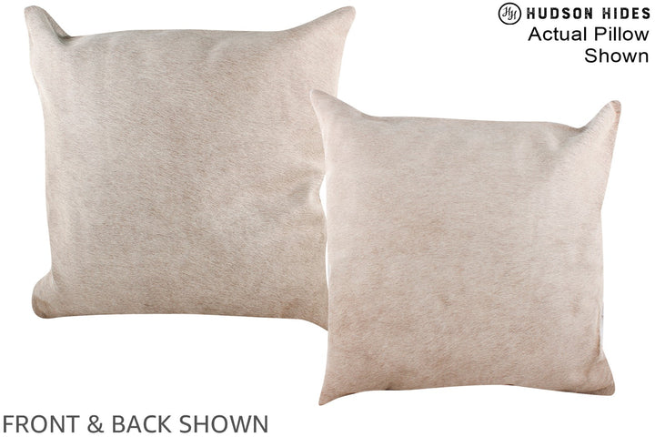 Champagne 20"x20" Brazilian Cowhide Pillow #A14859 by Hudson Hides