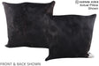 Solid Black 20"x20" Brazilian Cowhide Pillow #A14865 by Hudson Hides