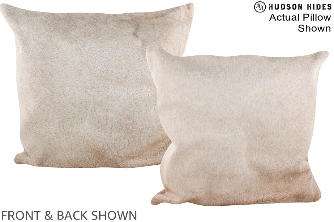 Champagne 20"x20" Brazilian Cowhide Pillow #A14881 by Hudson Hides