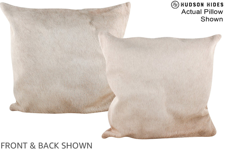 Champagne 20"x20" Brazilian Cowhide Pillow #A14881 by Hudson Hides