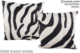 Zebra 20"x20" Brazilian Cowhide Pillow #A14882 by Hudson Hides