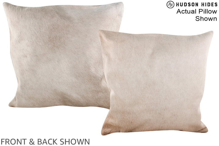 Champagne 20"x20" Brazilian Cowhide Pillow #A14885 by Hudson Hides